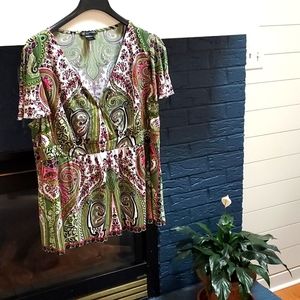 Vintage Inc jersey, 3x, in very good condition. Green,pink,black and whiteempire